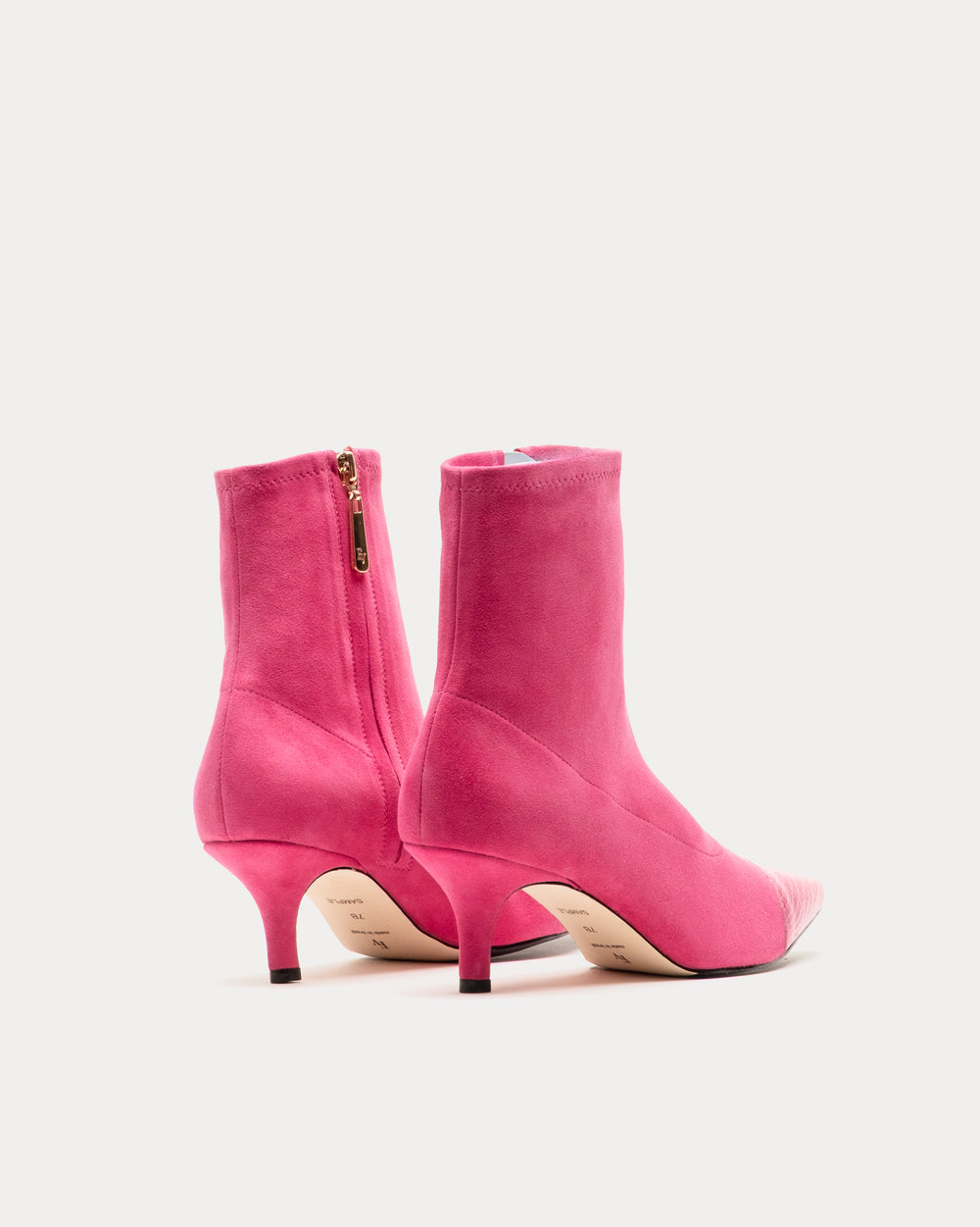 Serena Boot - Stretch Suede Pink - Frances Valentine