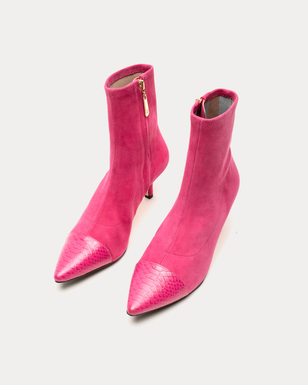 Serena Boot - Stretch Suede Pink - Frances Valentine