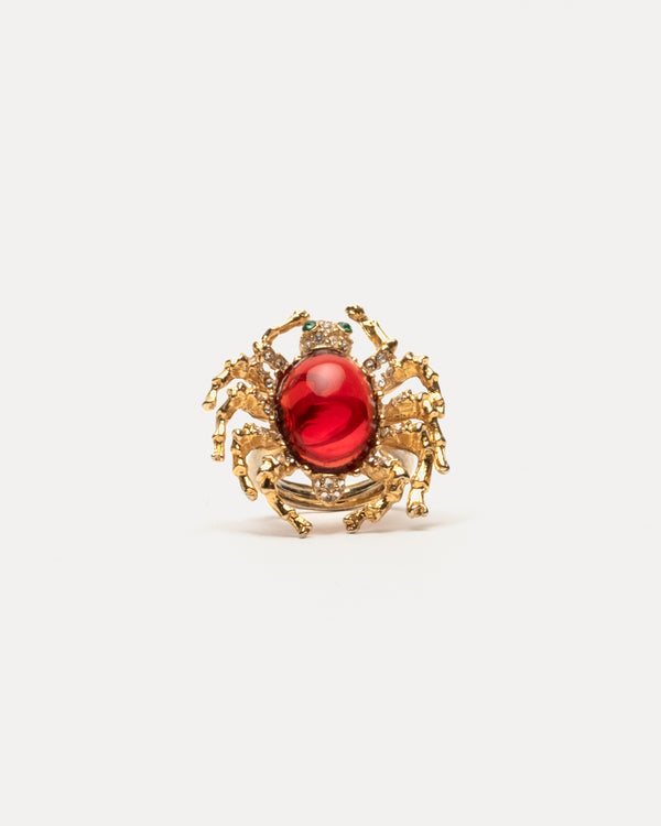Spider Ring Red/Gold OS Ring Frances Valentine