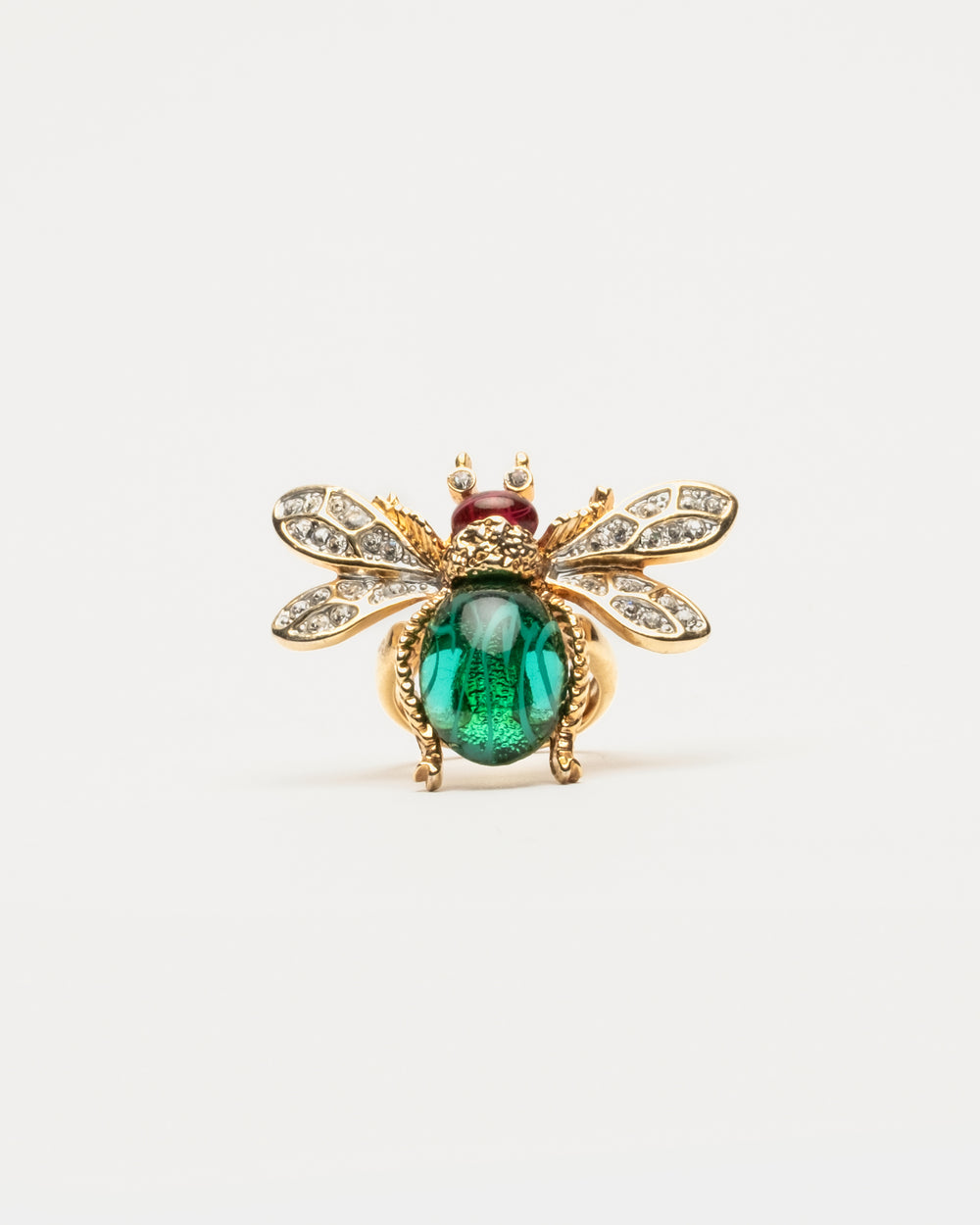 Bee Ring Green/Red OS Frances Valentine