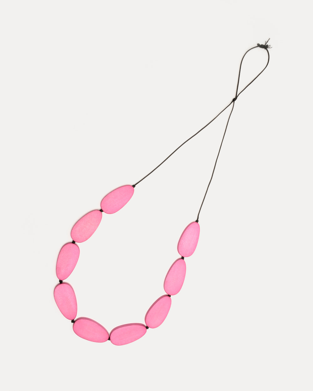 Wood Teardrop Necklace - Pink - Frances Valentine