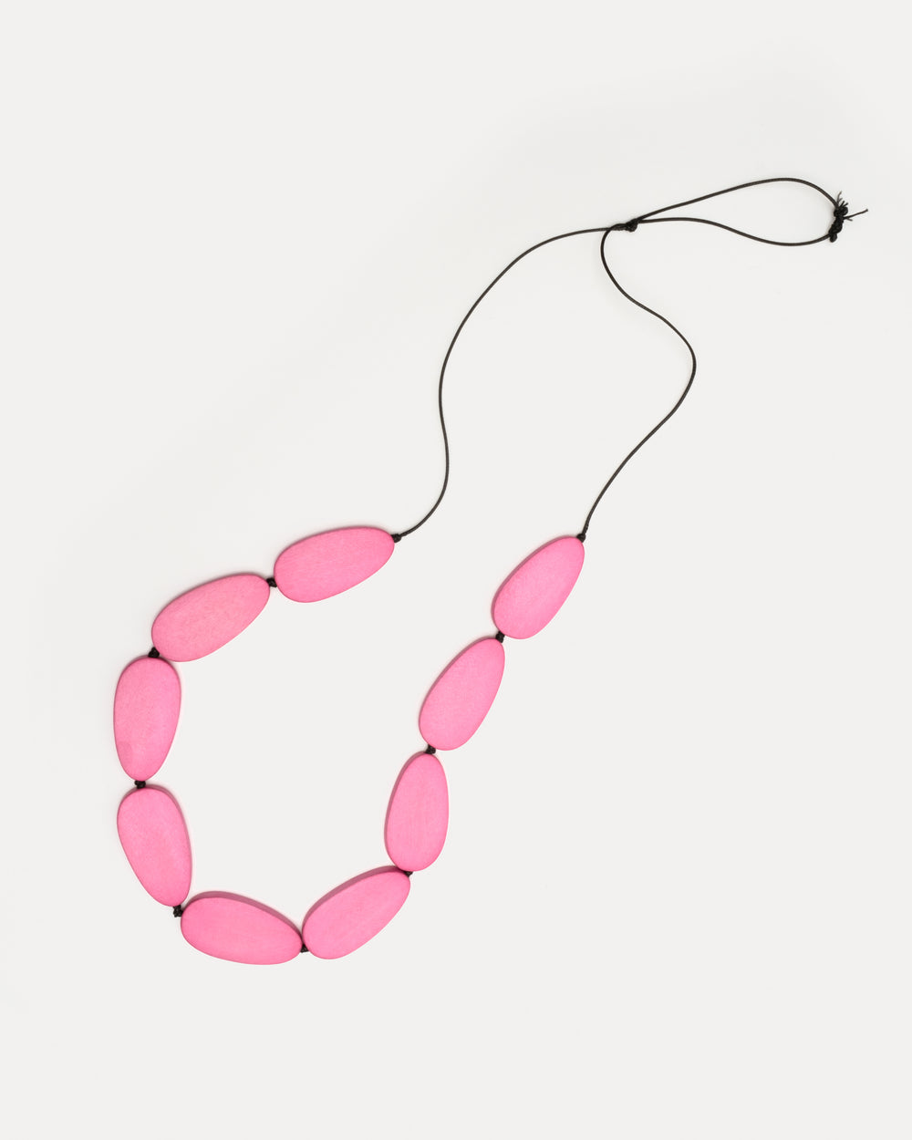 Wood Teardrop Necklace - Pink - Frances Valentine