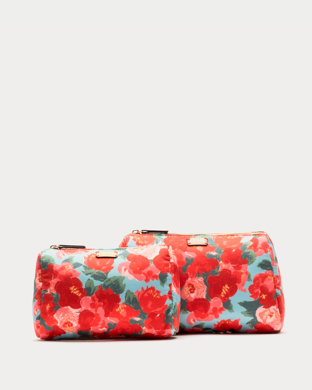 Large E/W Cosmetic Peony Red/Light Blue OS Frances Valentine