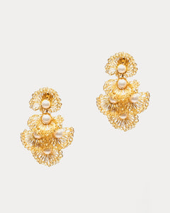 Shells Mini Earring Pearl Gold - Frances Valentine