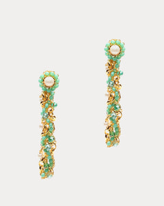 Hera Drop Earring Gold Teal - Frances Valentine