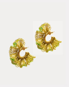 Rio Hoop Earring Green - Frances Valentine