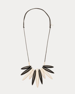 Bird of Paradise Necklace Black White - Frances Valentine