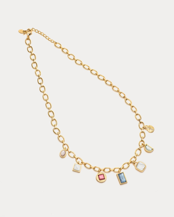 Charm Necklace - Gold/Multi - Frances Valentine