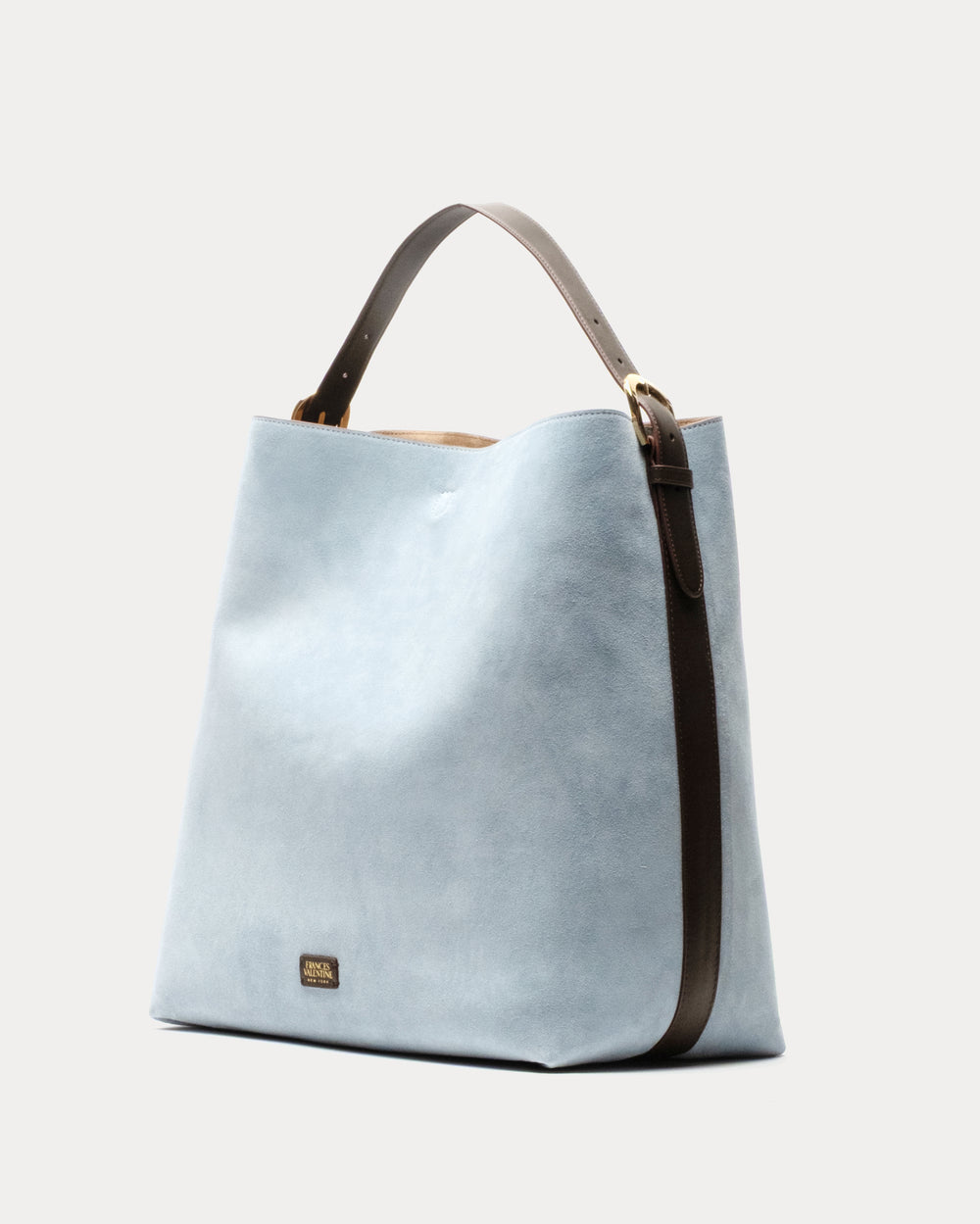 Hunter Suede Hobo - Light Blue - Frances Valentine