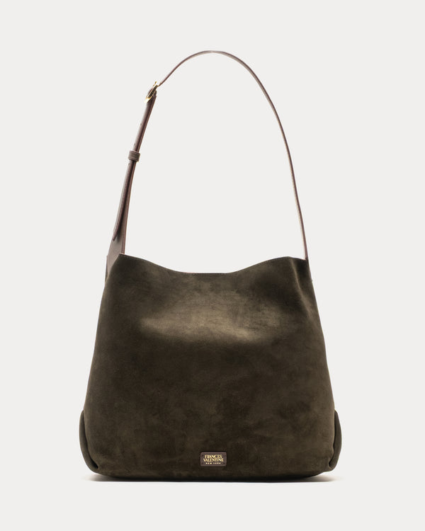 Brynn Suede Hobo - Olive - Frances Valentine
