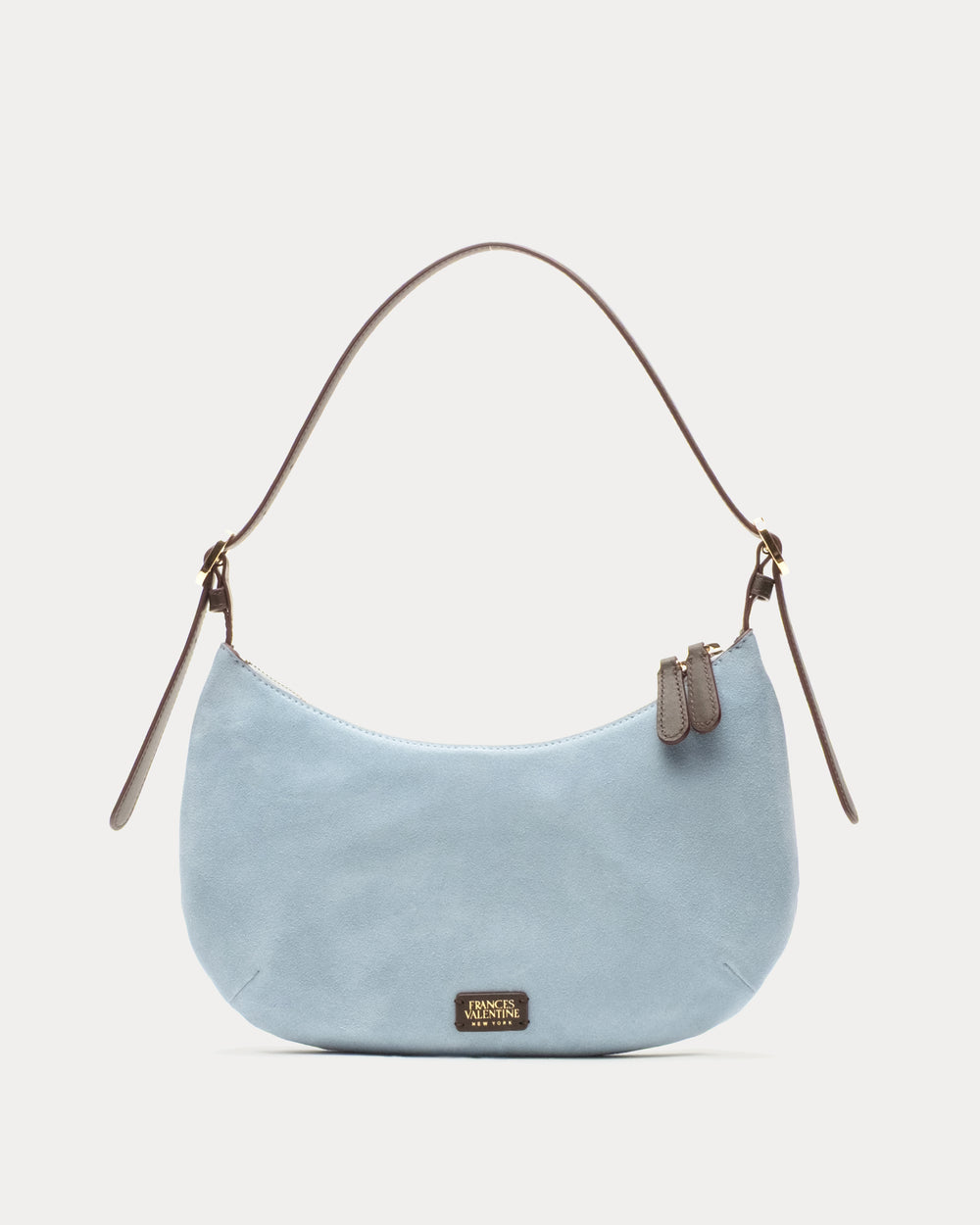 Starr Suede Hobo - Light Blue - Frances Valentine