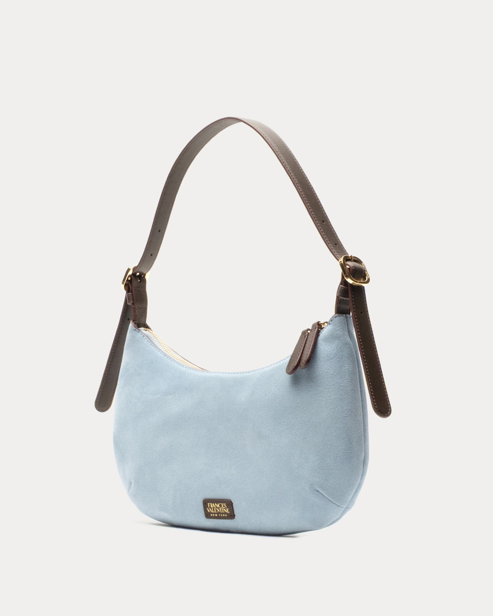 Starr Suede Hobo - Light Blue - Frances Valentine