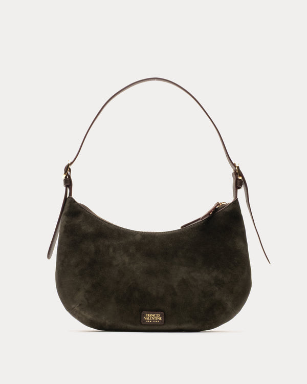 Starr Suede Hobo - Olive - Frances Valentine