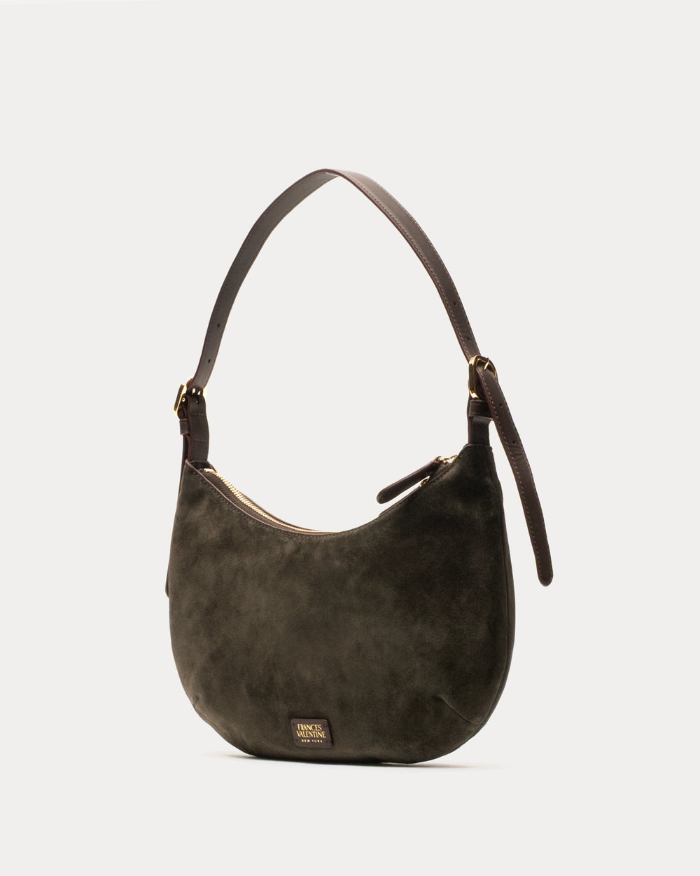 Starr Suede Hobo - Olive - Frances Valentine