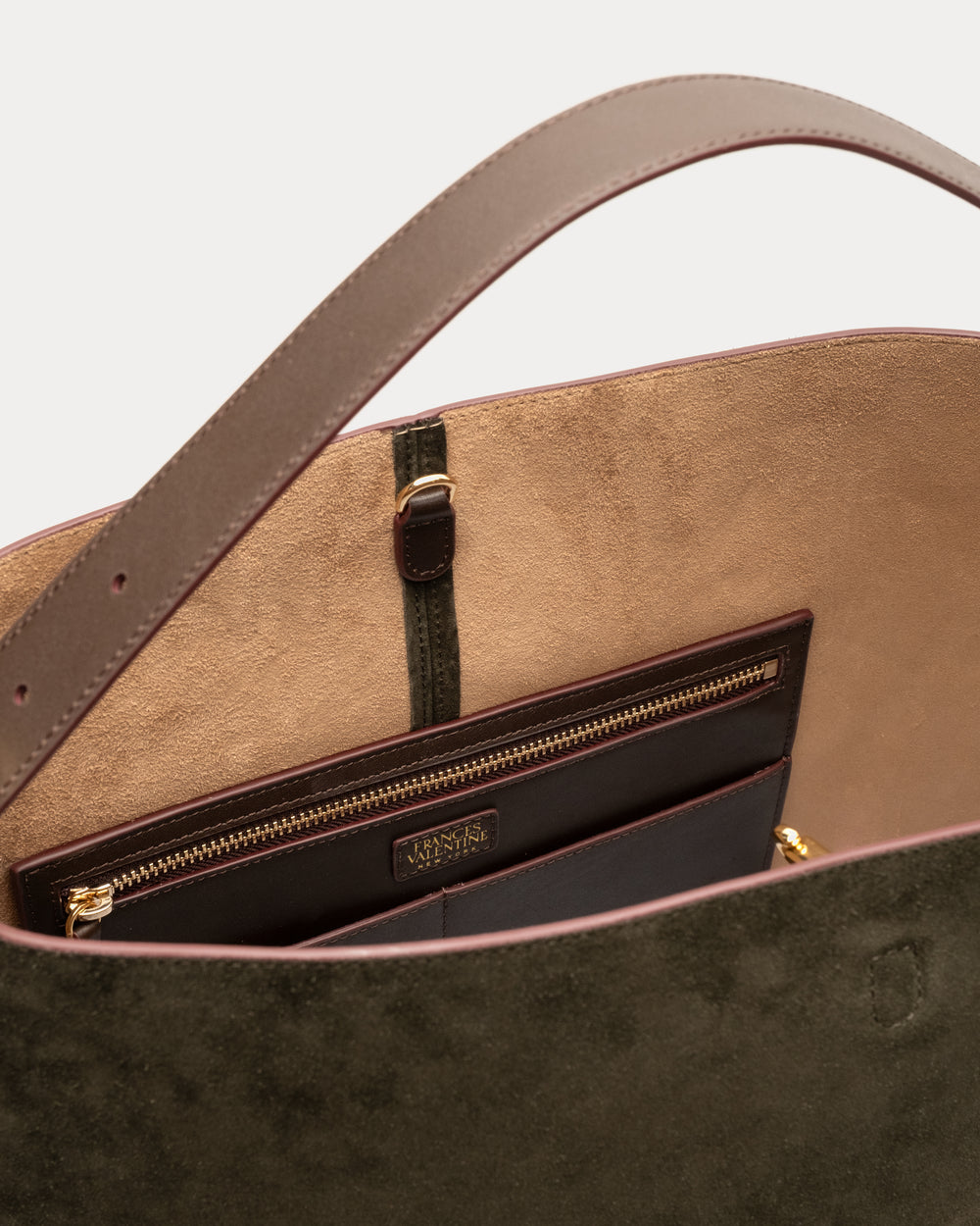 Hunter Suede Hobo - Olive - Frances Valentine