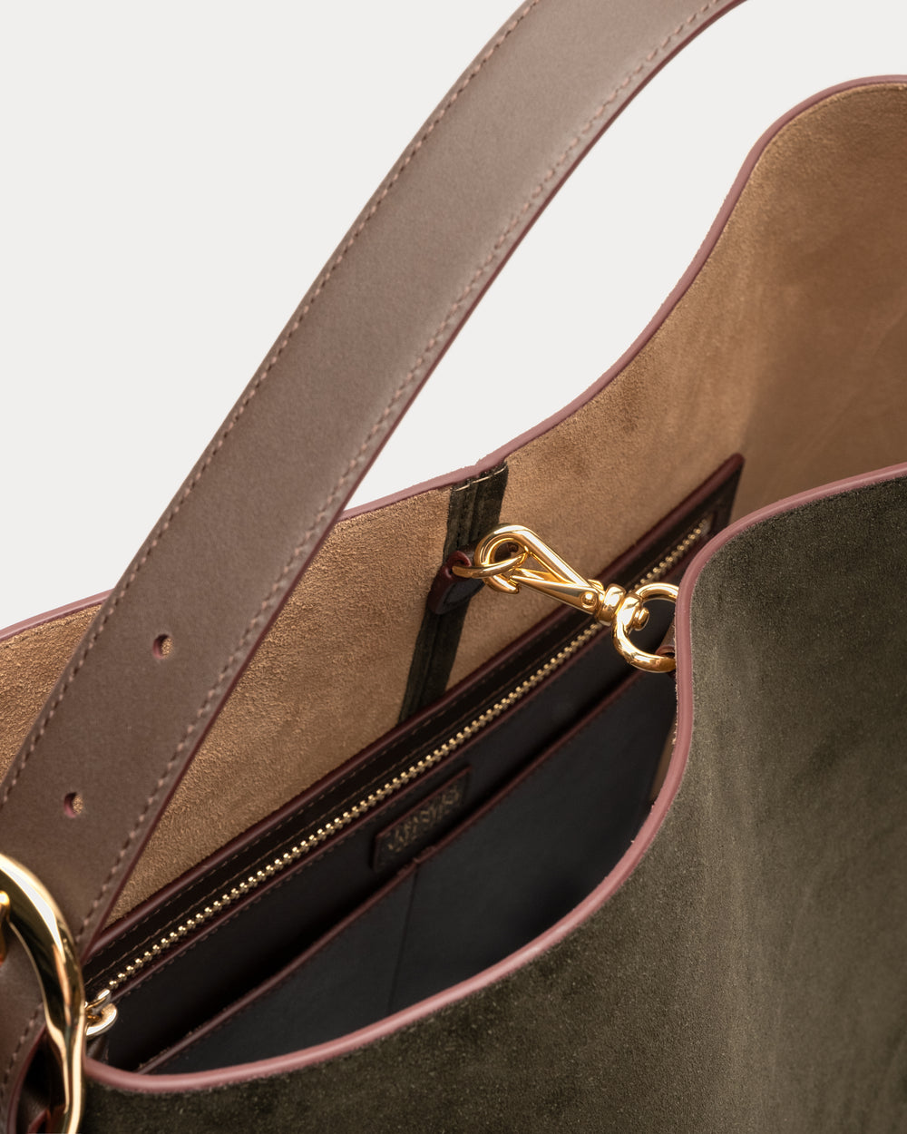 Hunter Suede Hobo - Olive - Frances Valentine