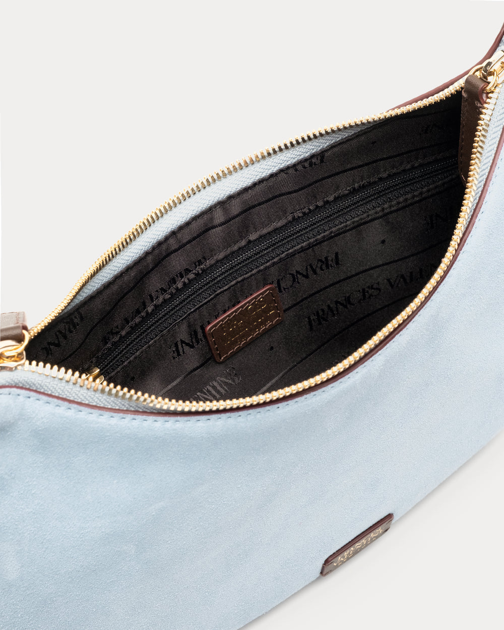 Starr Suede Hobo - Light Blue - Frances Valentine