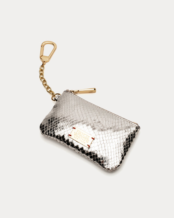 Bitsy Metallic Snake Leather - Silver