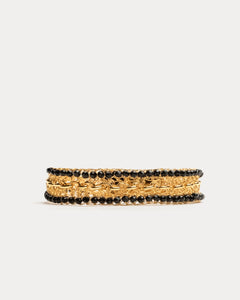 Flux Bracelet Black Gold - Frances Valentine