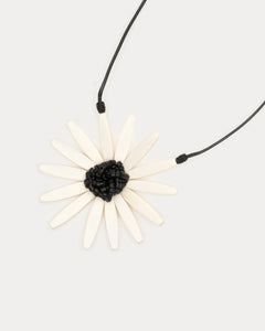 Amaya Flower Statement Necklace Oyster - Frances Valentine