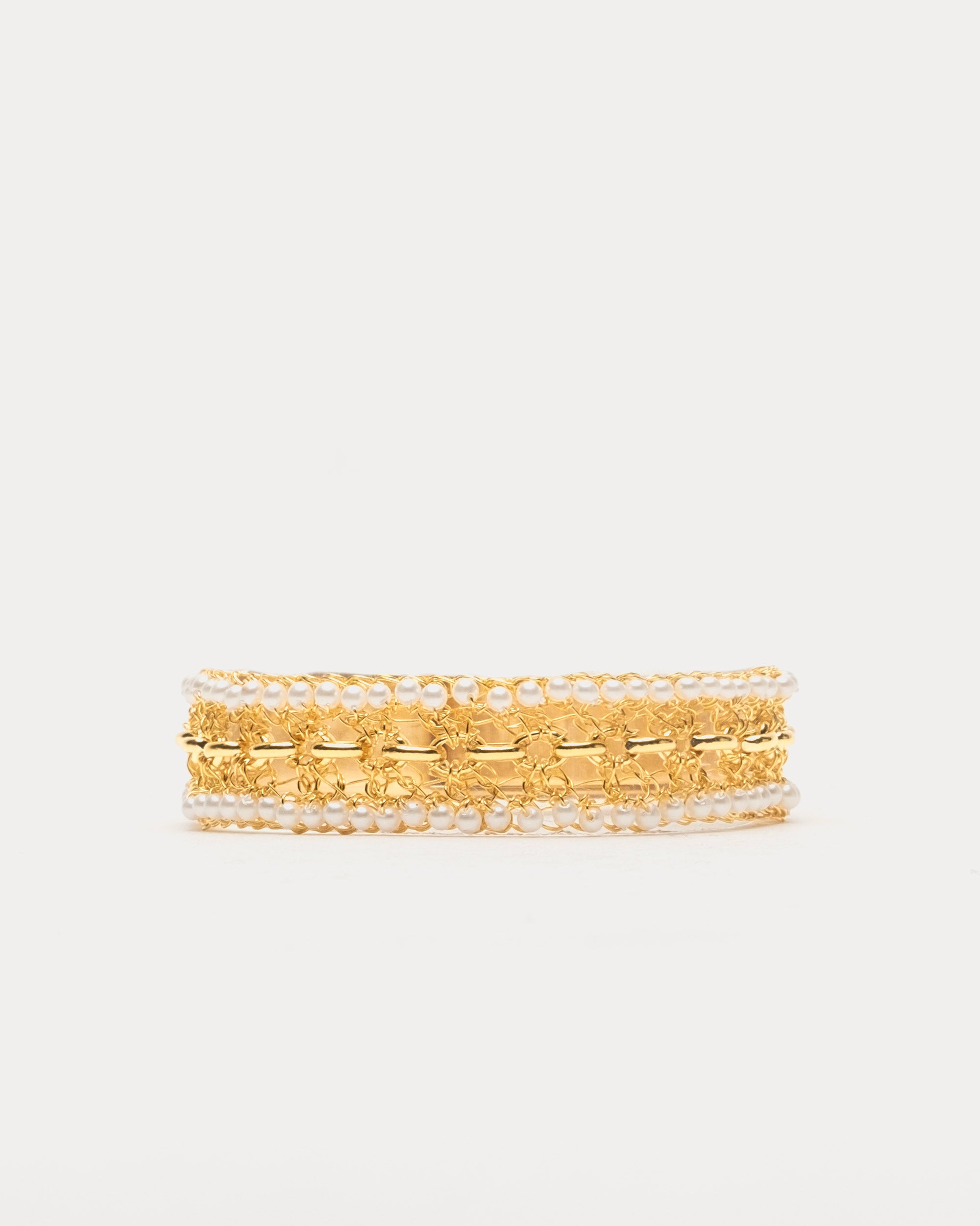 Flux Bracelet Pearl Gold