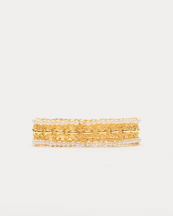 Flux Bracelet - Pearl Gold - Frances Valentine