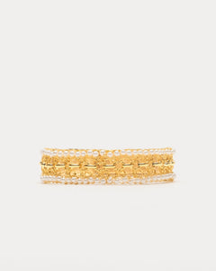 Flux Bracelet Pearl Gold - Frances Valentine