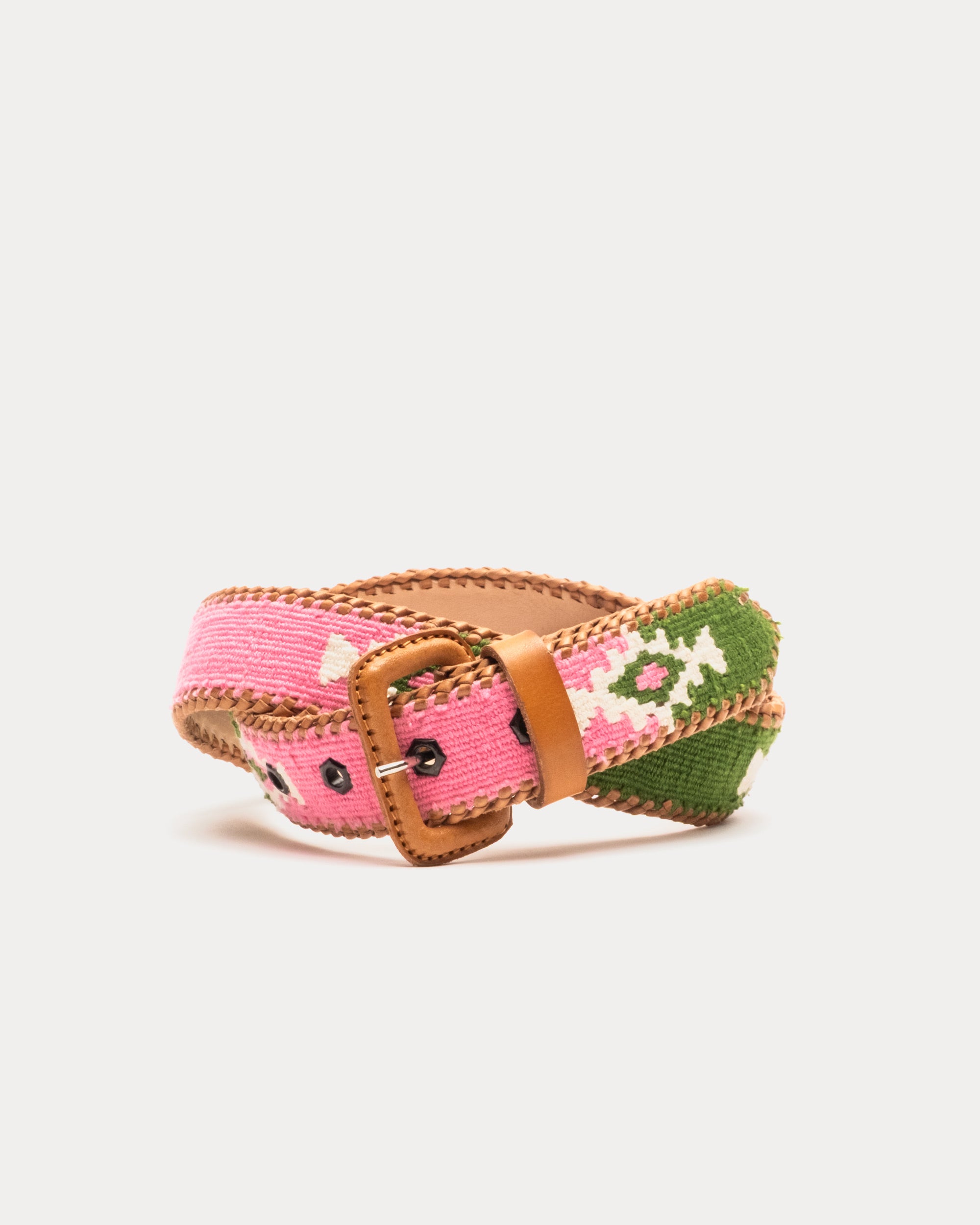 Handwoven Guatemalan Leather Belt - Pink – Frances Valentine Handwoven Guatemalan Leather Belt - Pink – Frances Valentine