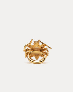 Spider Ring Gold White - Frances Valentine