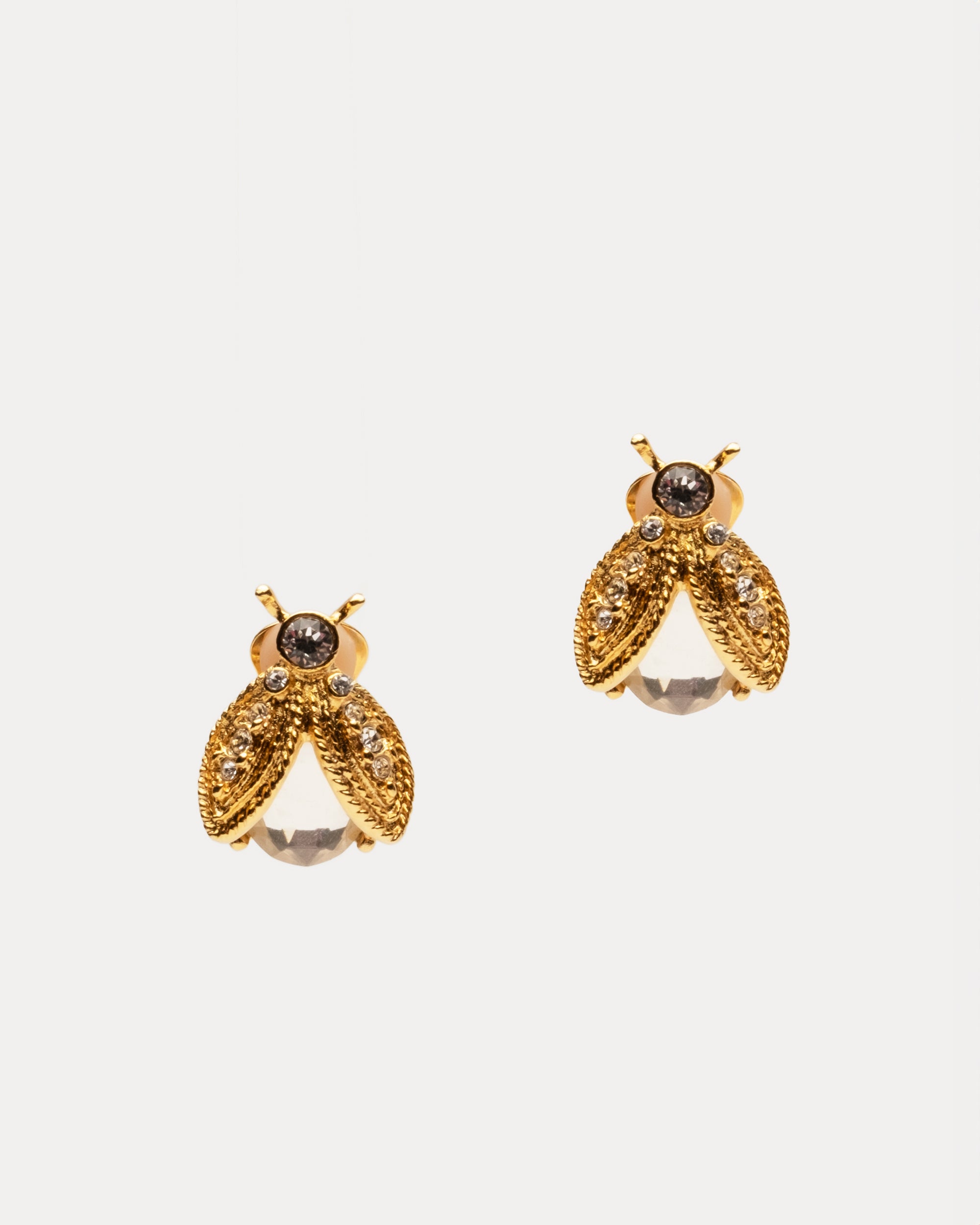 Bee Clip On Earring Clear