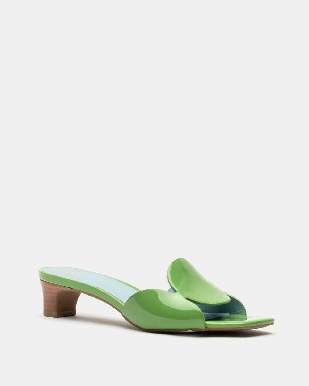 Sandy Circle - Slide Patent Green - Frances Valentine