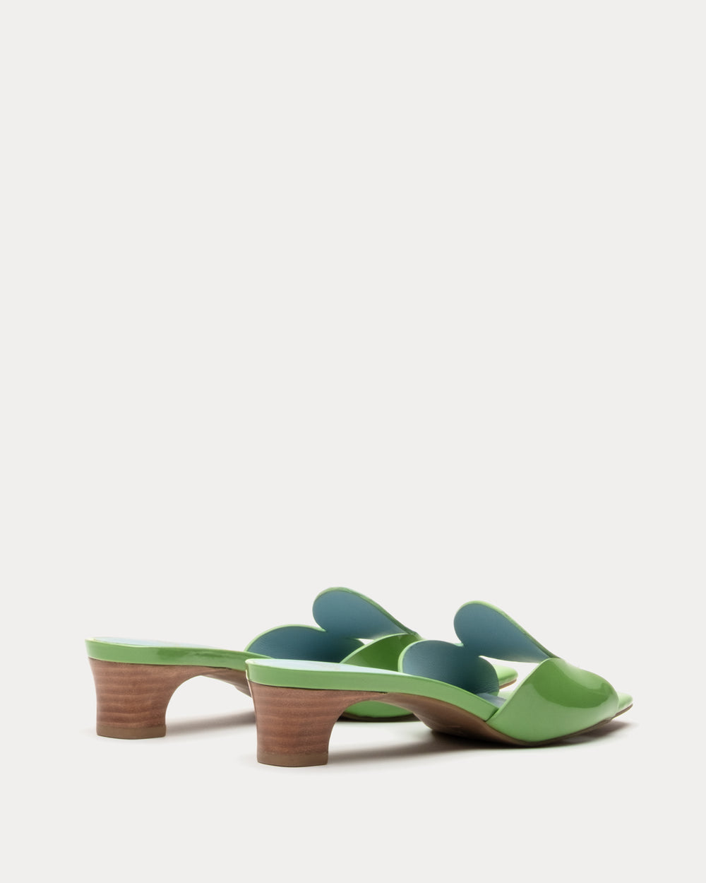 Sandy Circle - Slide Patent Green - Frances Valentine