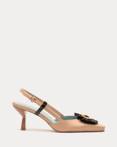 Liza Raffia Slingback Pump Natural - Frances Valentine