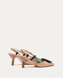 Liza Raffia Slingback Pump Natural - Frances Valentine