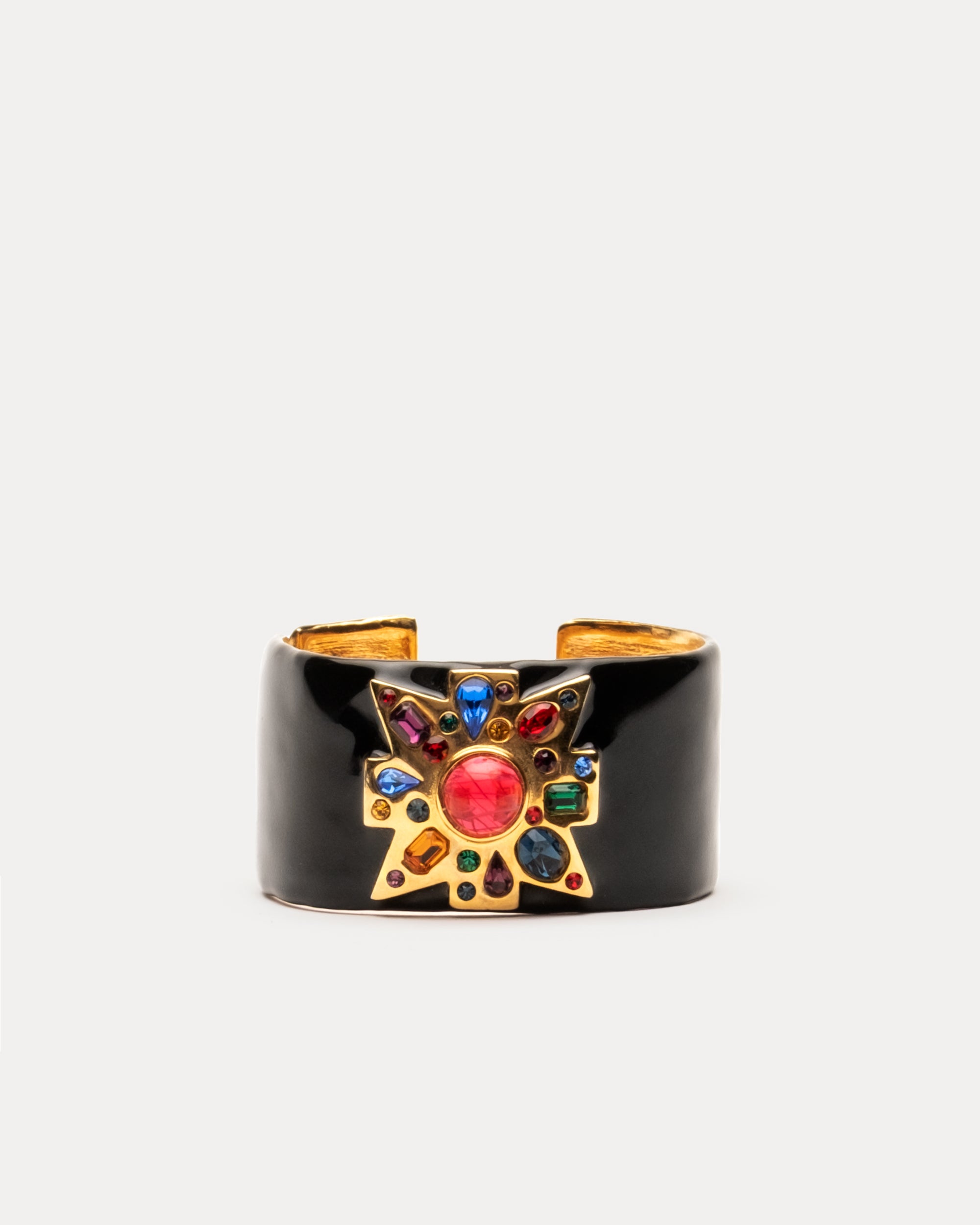 Gem Cuff Bracelet Black Multi