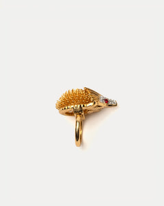 Hedgehog Ring Gold - Frances Valentine