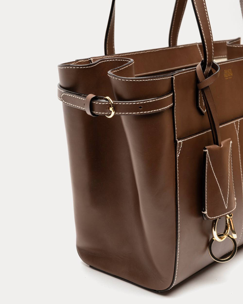 Brigetta Shopping Tote - Vachetta Chocolate - Frances Valentine