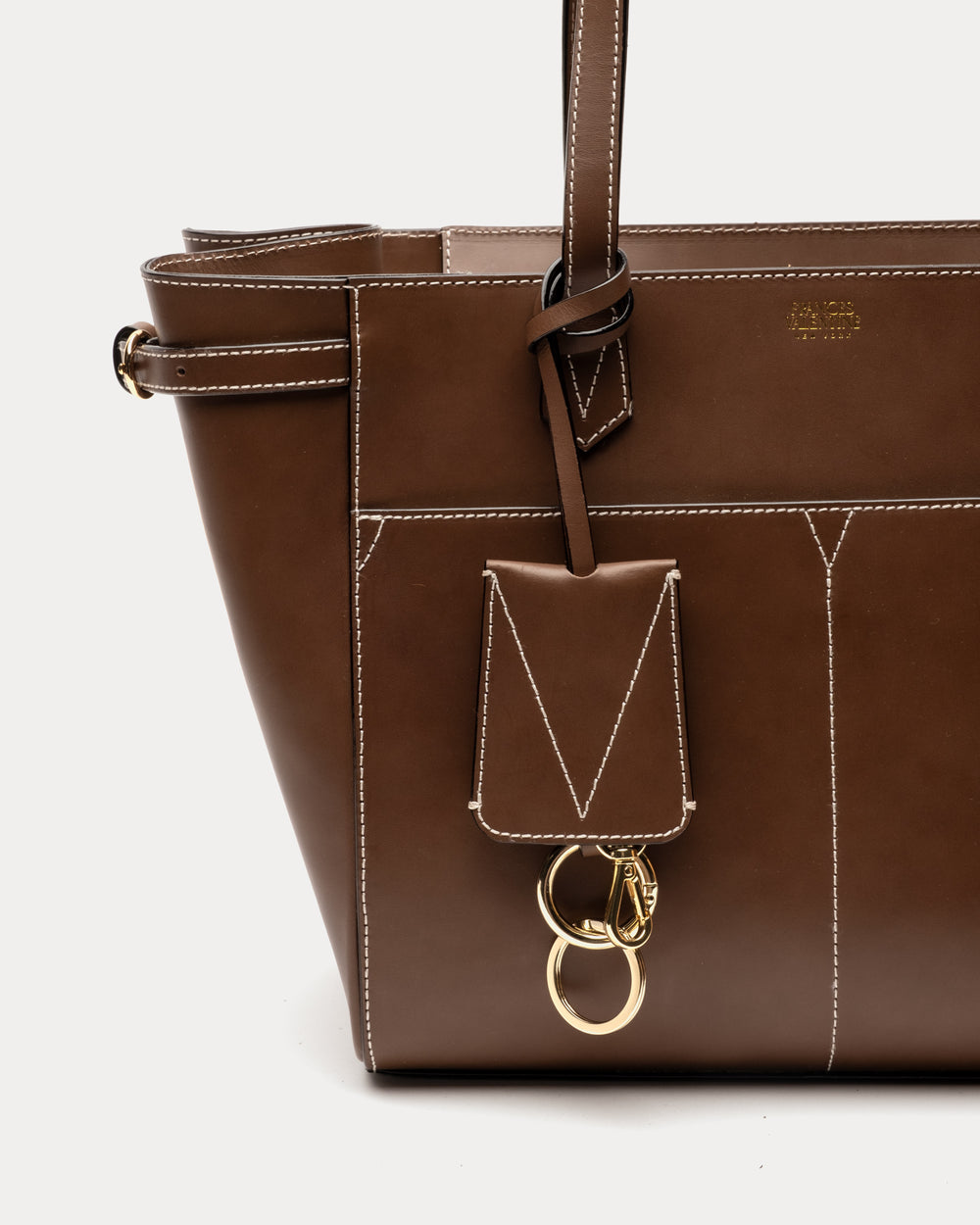 Brigetta Shopping Tote - Vachetta Chocolate - Frances Valentine