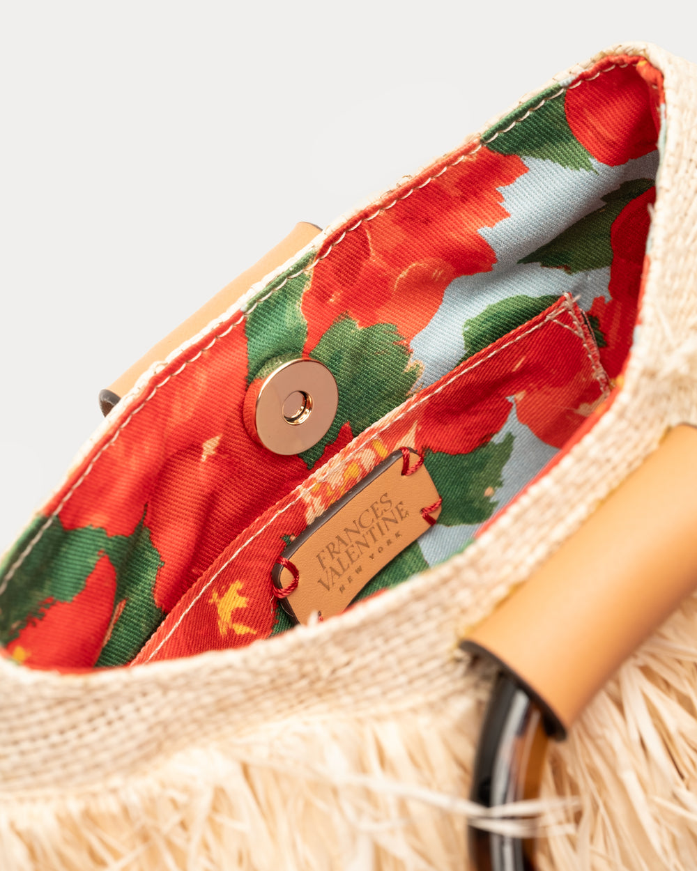 Shaggy Raffia Tote - Natural Basket Frances Valentine