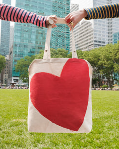 Canvas Heart Tote  Frances Valentine