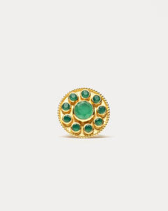 Arden Medallion Ring Green Onyx - Frances Valentine