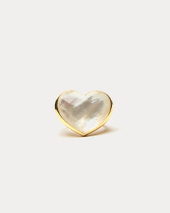 Lennon Heart Ring Mother of Pearl - Frances Valentine