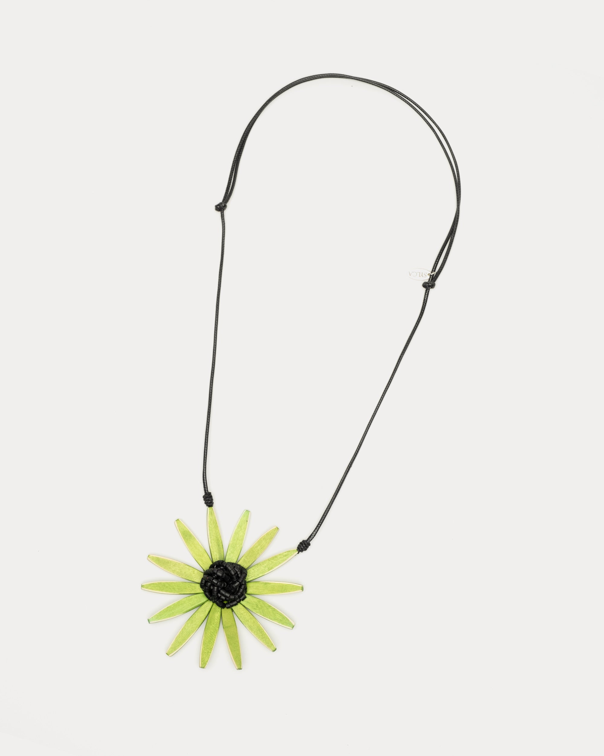 Amaya Flower Statement Necklace Green
