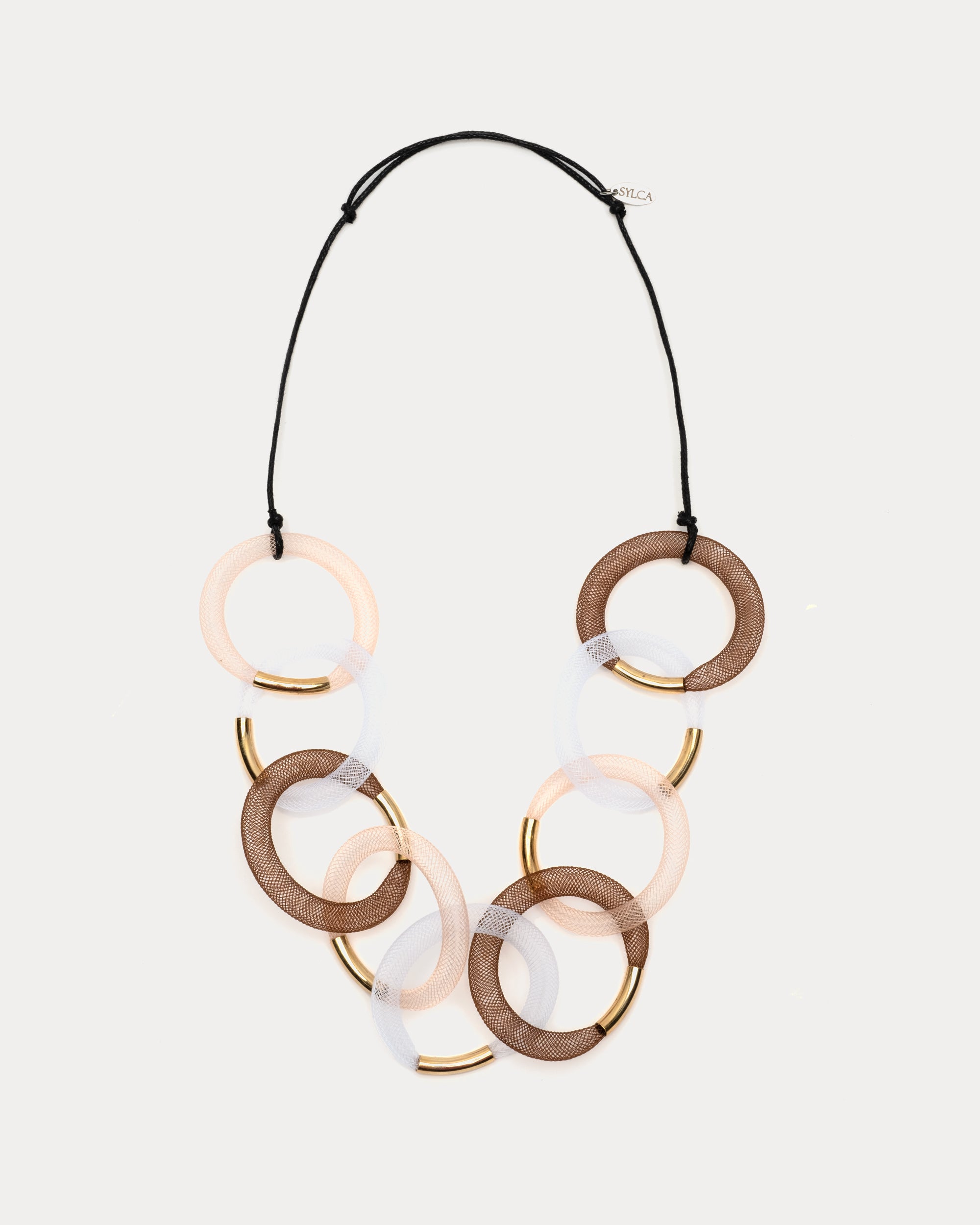 Mesh Statement Necklace Natural