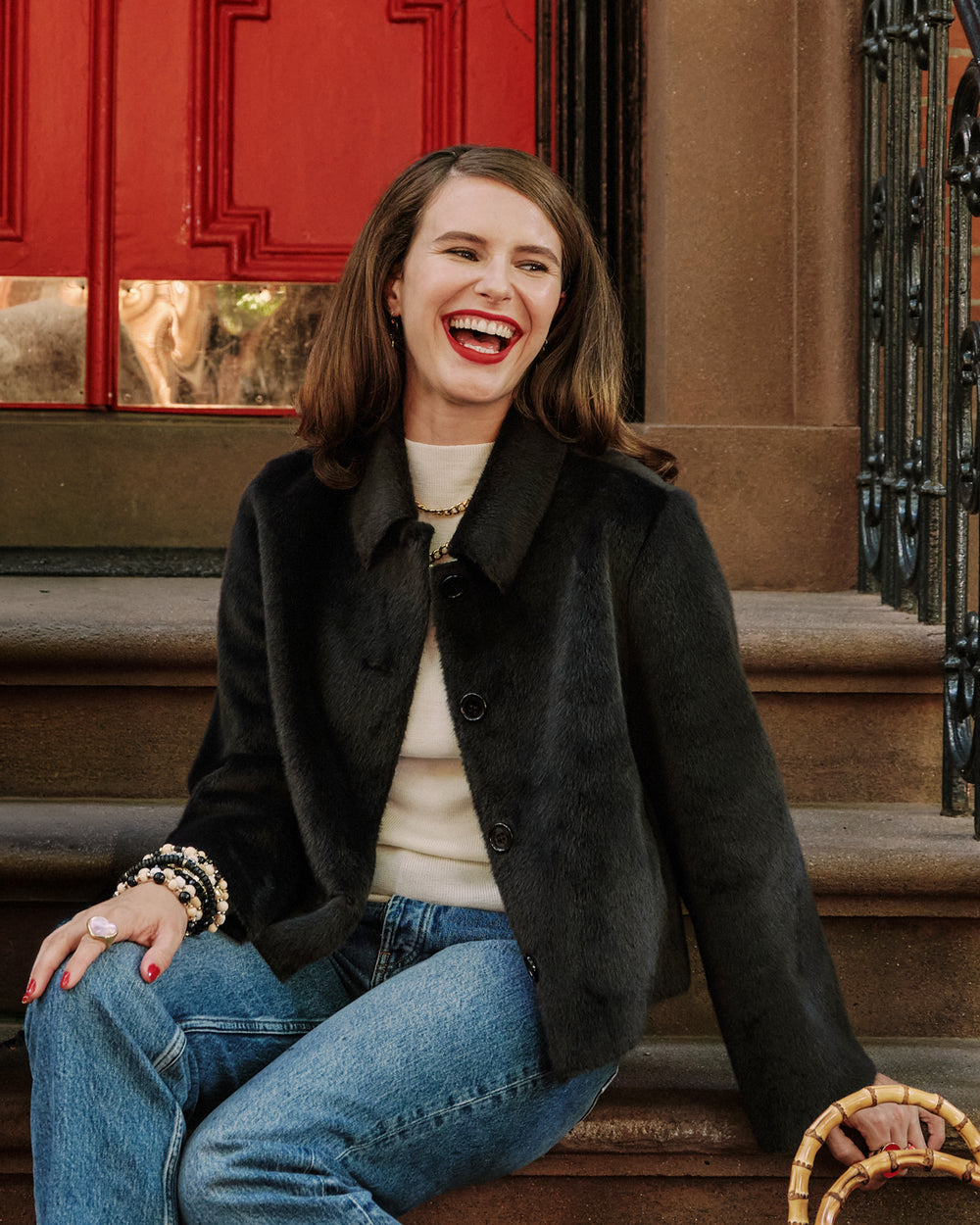 Cosette Faux Fur Jacket - Black