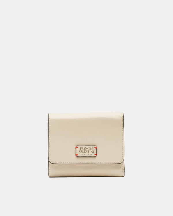 Perfect Wallet - Crinkled Leather Oyster - Frances Valentine