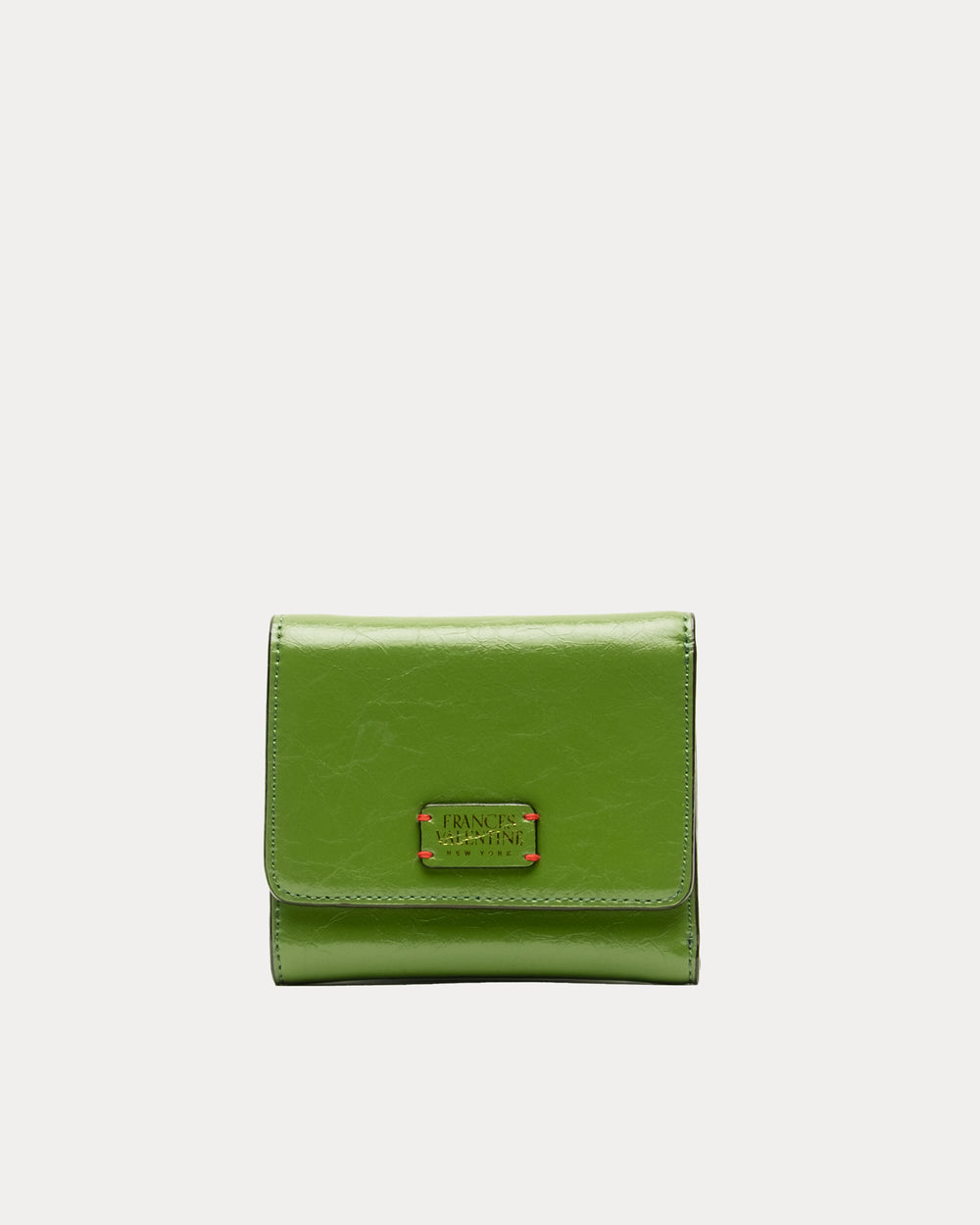 Perfect Wallet - Crinkled Leather Green - Frances Valentine