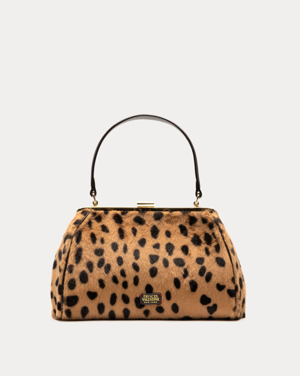 Frances Frame Bag Cheetah Print - Faux Fur
