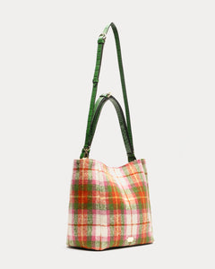 June Wool Plaid Hobo Handbag - Frances Valentine