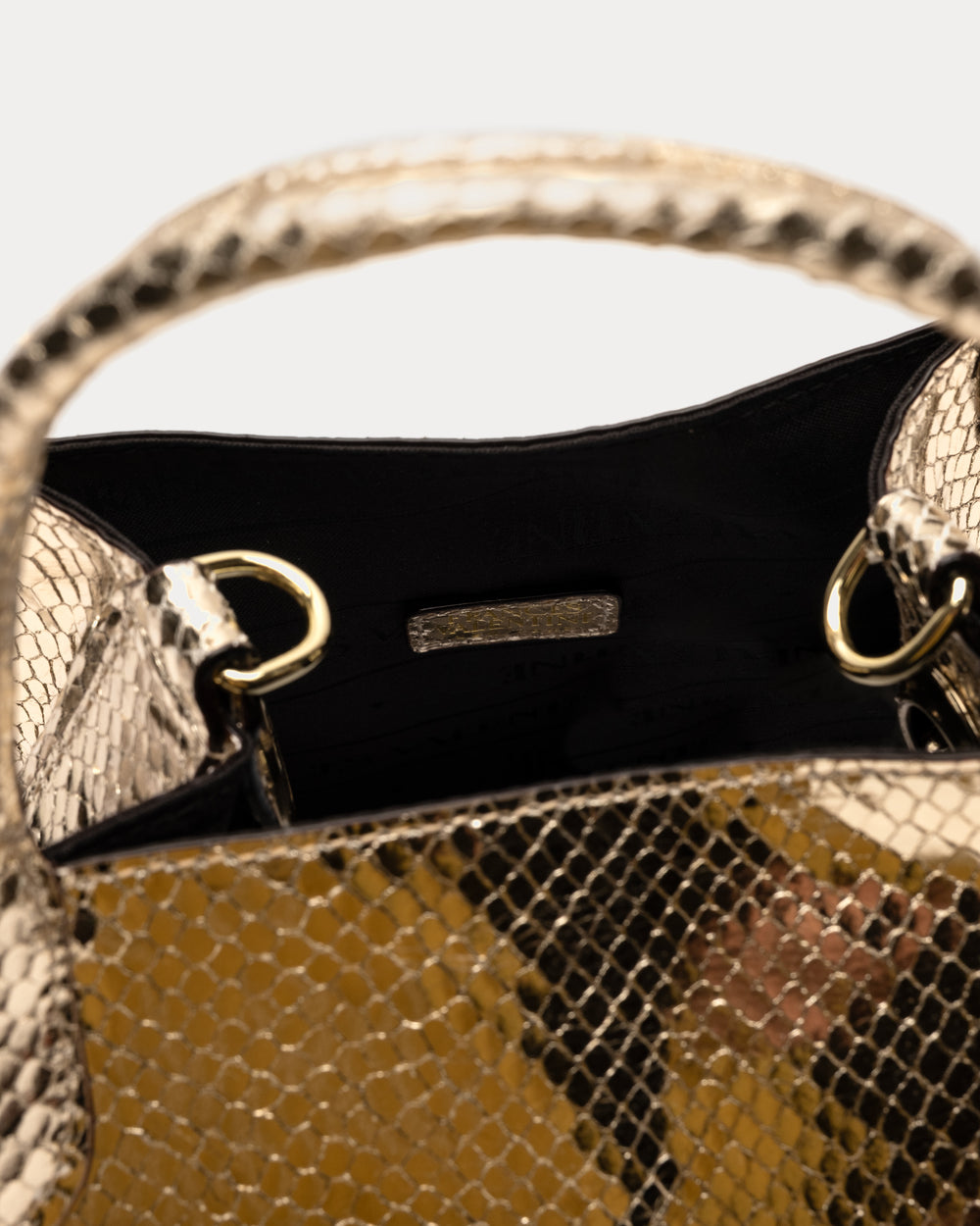 Teeny Sweet Pea - Metallic Snake Leather Gold